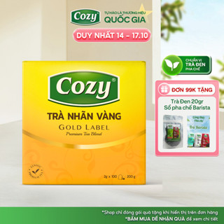 Trà Đen Nhãn Vàng Cozy Túi Lọc Rời (200gr - 100túi) Dùng Trong Pha Chế, Hương Vị Đậm Đà Hỗ Trợ Giải Nhiệt Và Thanh Lọc