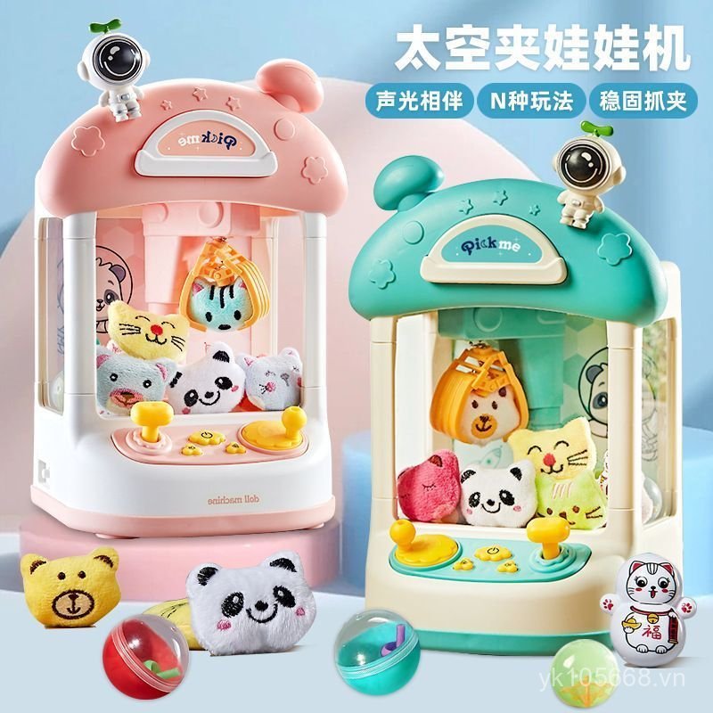 Máy Lấy Viên Nang Đồ Chơi Kẹp Búp Bê Kẹp Đồ Chơi Điện Nhỏ Âm Thanh Ánh Sáng Vuốt Máy Không Gian Vuốt