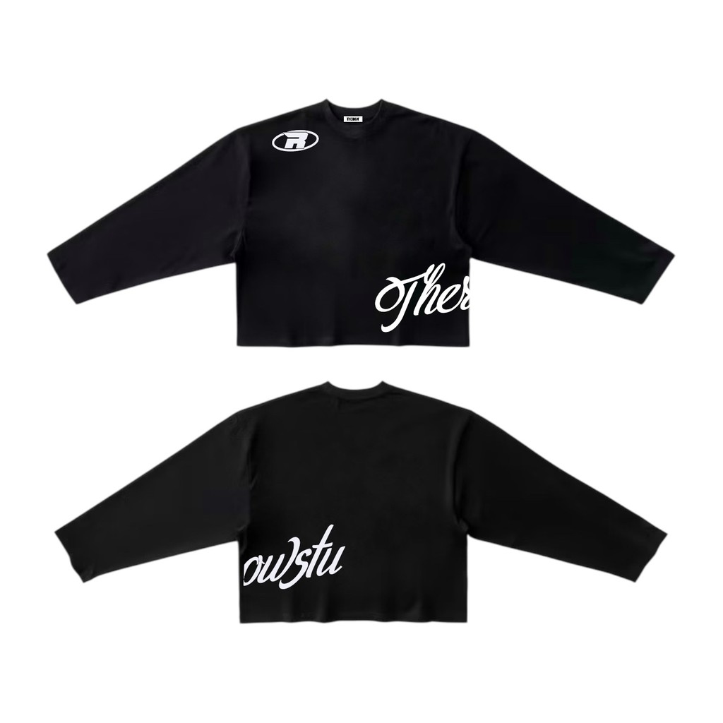 [Ver4] Áo Thun Tay Dài Long Sleeve Boxy THEROW 250gsm Form Rộng Cổ Tròn Unisex Nam Nữ Phong Cách Basic Thoải Mái | BigBuy360 - bigbuy360.vn