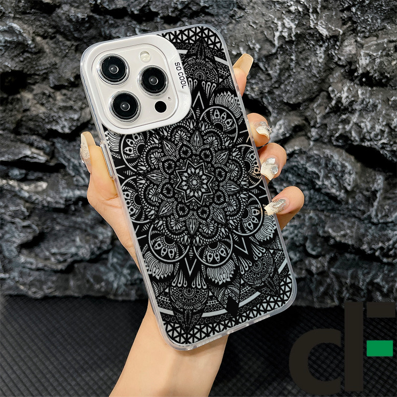 Ốp Lưng iPhone hoa văn trung quốc IMD Nhám Chống Sốc Bảo Vệ Camera - iP 11/12/13/14/15/16/17/Air/Plu