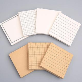 80 Tờ Giấy Note Ghi Chú Nhiều Mẫu – Ô Vuông, Dòng Kẻ, Khung Viền, Giấy Trắng Nâu, Dễ Viết, Dùng Cho Văn Phòng & Học Sinh
