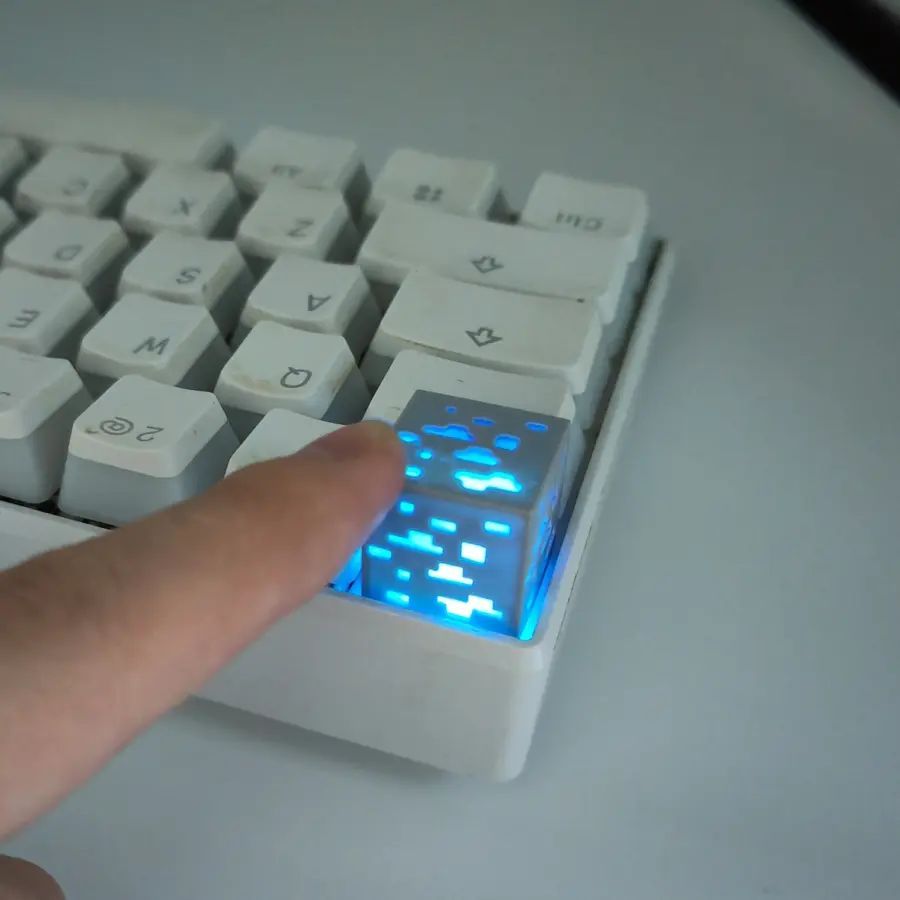 Minecraft Keycap Ba Chiều Sáng Tạo Keycap Bàn Phím Cơ Trong Suốt Keycap esca Ore Keycap