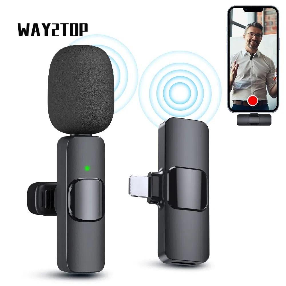 Mic Mini WAY2TOP, Micrô Lavalier không dây K9, Mic điện thoại trực tiếp phát sóng di động cho / Andr