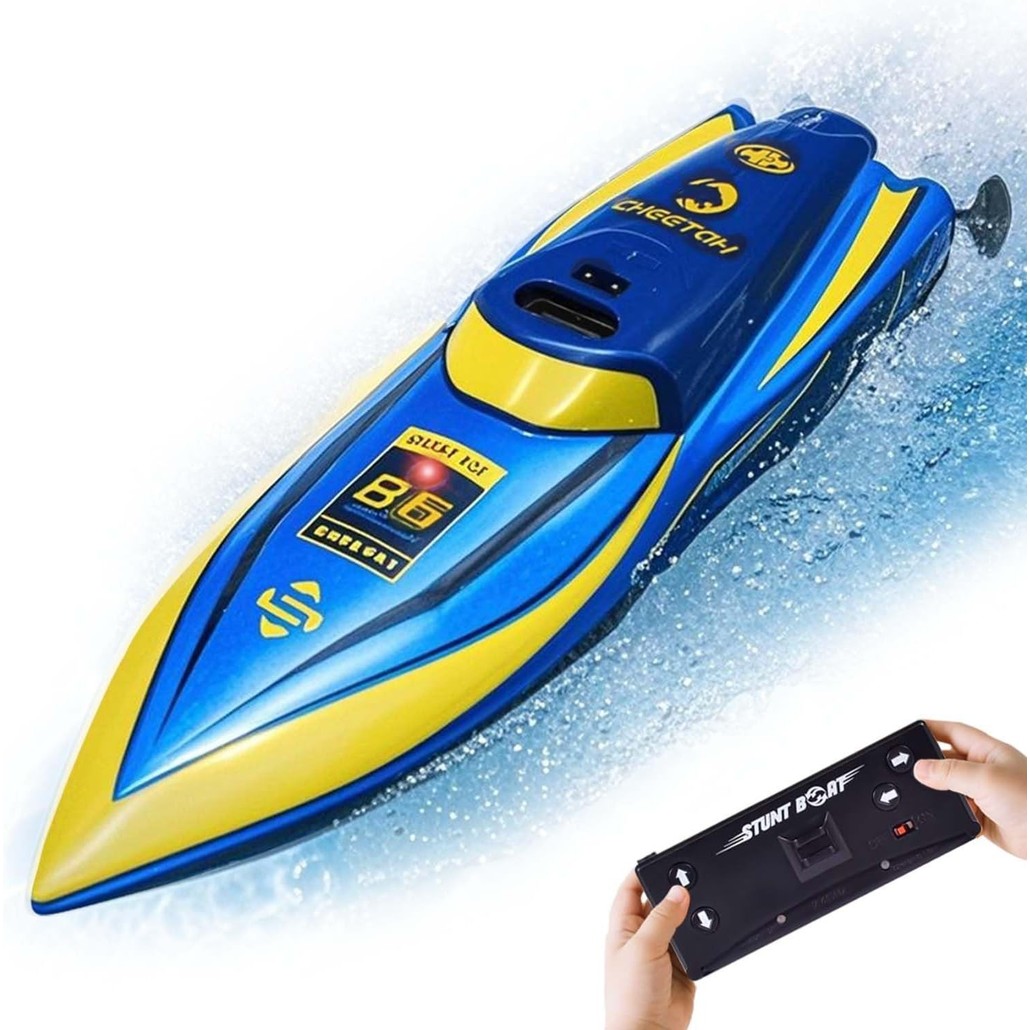 Điều Khiển Từ Xa Mini Rc Boat 2.4Ghz 360 Xoay Pin Sạc Cho Đồ Chơi Bể Bơi Trẻ Em 6 + Tuổi