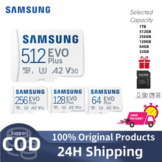 Thẻ nhớ Samsung Evo Plus MicroSDXC 64GB/128GB/256GB/512GB Chuẩn U3 4K Tốc độ đọc 160MB/s, ghi 60MB/s kèm Adapter