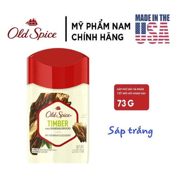 Lăn sáp khử mùi nam Old Spice Fresher Collection Timber  Deodorant 73g/85g (Mỹ)