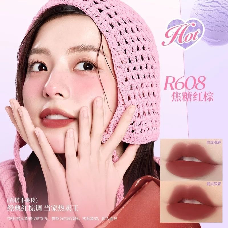 Colorkey Kolaqi Kem R608 Lip Glaze Velvet Matte Whiteing R702 Không Chọn Da Cổ Điển R247 Mới