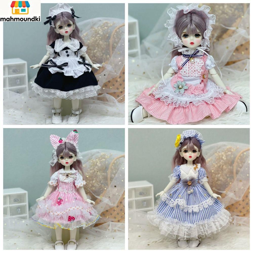 MAHMOUNDKI 1 / 6 Quần áo búp bê BJD, có mũ Lorita Maid Trang phục, Đầm Lorita dễ thương thời trang t