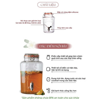 Kilner – Bình nước thủy tinh Original