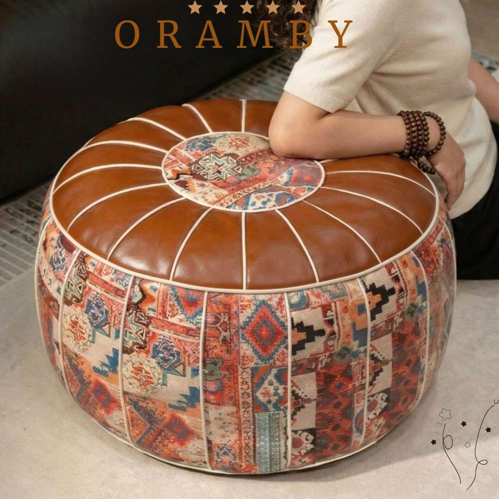 ORAMBEAUTY Ottoman Pouf, Vỏ bệ chân bằng da PU