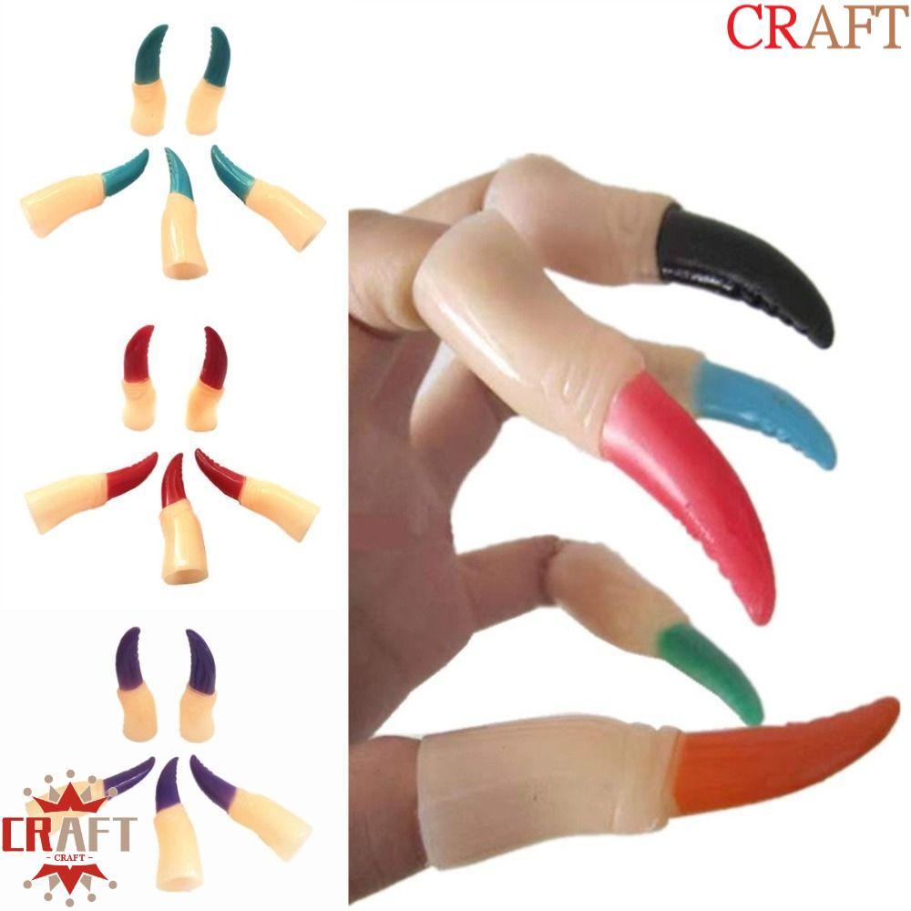 CRAFT 5 Cái / bộ Zombie Witch Giả Ngón Tay, Nhiều Màu Sắc Đáng Sợ Halloween Ngón Tay, Phù Thủy Giả M