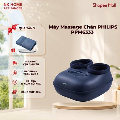 Máy Massage Chân PHILIPS PPM6333 - massage với túi khí, tiếp xúc 3 vùng huyệt đạo và 2 mức nhiệt