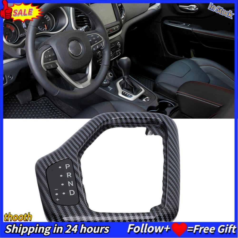 Thooth POCREATION Hộp số cần số có dây nịt cho Cherokee 2014-2018 Trung tâm kiểu sợi carbon Gear Shi