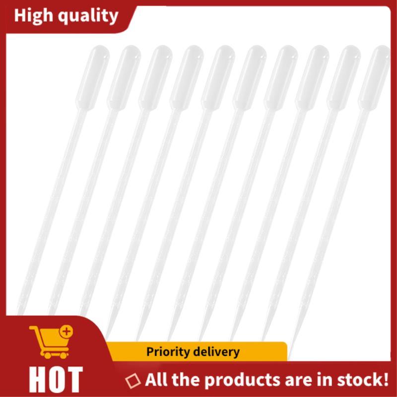 50 Miếng 10ml Ống Chuyển Nhựa Trong Suốt Pasteur Pipet Nhỏ Giọt