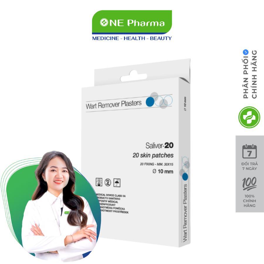 Miếng Dán MK Pharma Saliver 20 Wart Remover Plasters Làm Sạch Mụn Cóc Vết Chai Sần - 20 Miếng