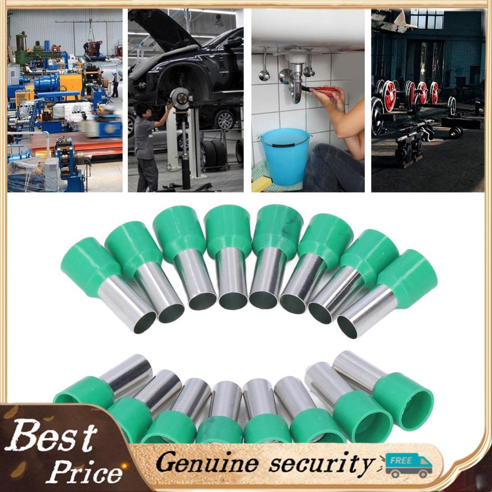 100 Cái Đầu Nối Ống Tròn Cách Nhiệt Đầu Cuối Uốn Cho Dây Điện AWG 6 E16‑12