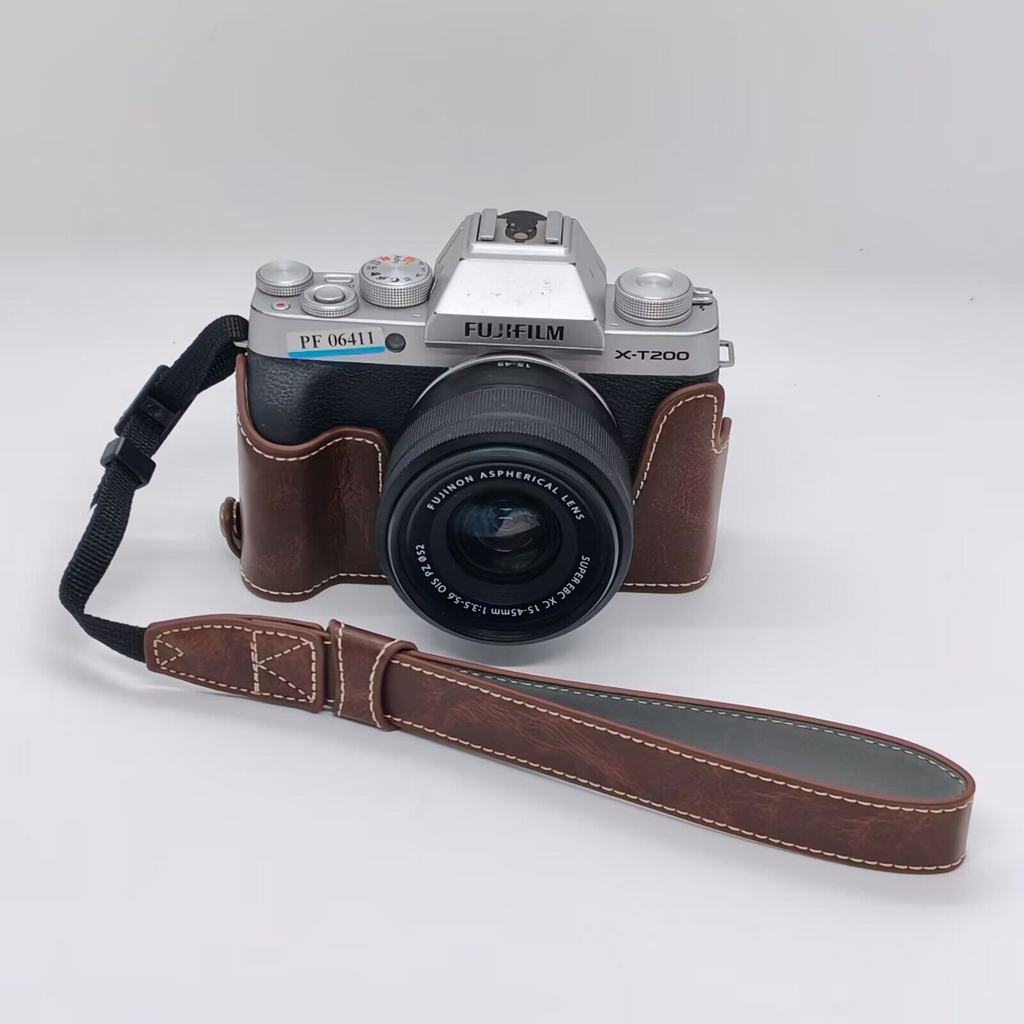Thích hợp cho Túi đựng máy ảnh Fuji xt200 XT100 Vỏ bảo vệ Retro PU Đế xt100 Hộp đựng dây đeo cổ tay