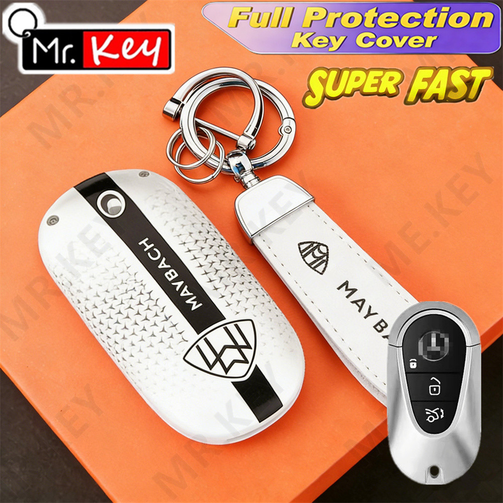 [Mr.Key] Vỏ chìa khóa MAYBACH phong cách mới cho W223 GLS600 S680 S480 4MATIC EQS 680 Móc khóa chìa 