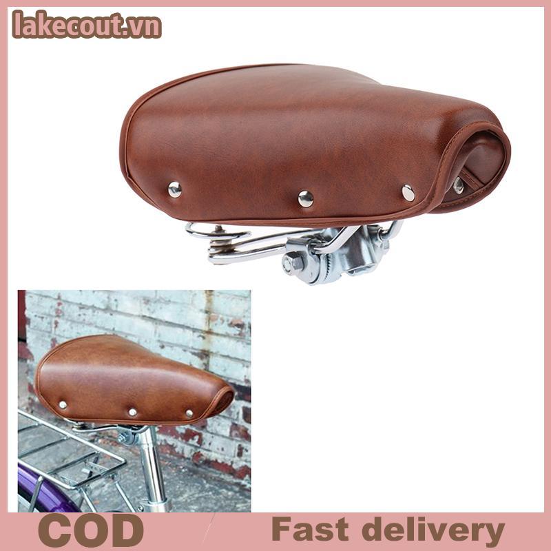 Lat Vintage Retro Xe Đạp Xe Đạp Chu Kỳ Da PU Ghế Springfortable Ghế Linh cẩu