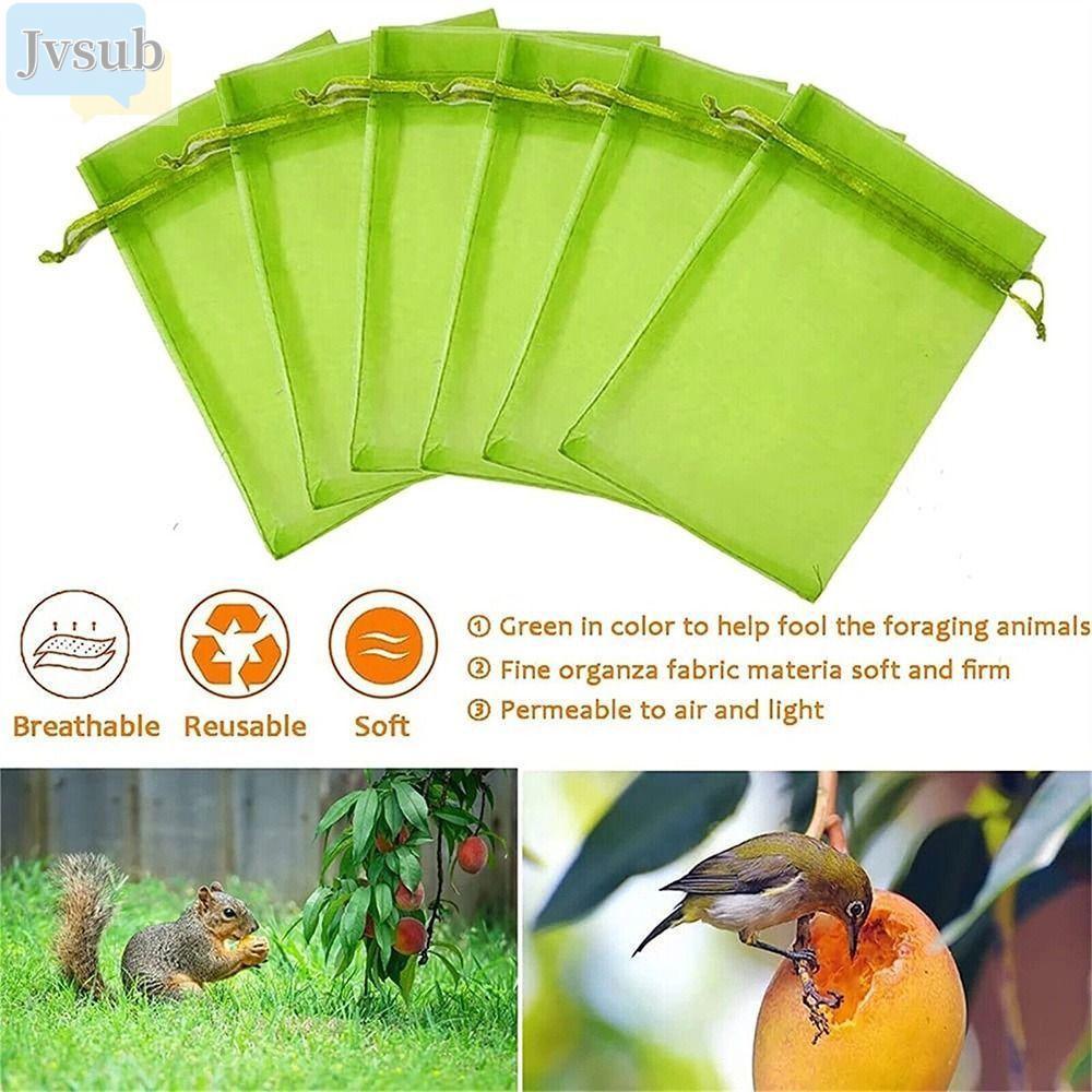 JVSUB 30 Chiếc Túi Bảo Vệ Thực Vật Chống Côn Trùng Nylon Trồng Cây Túi Bảo Vệ Thực Vật Hoa Rau Dây R