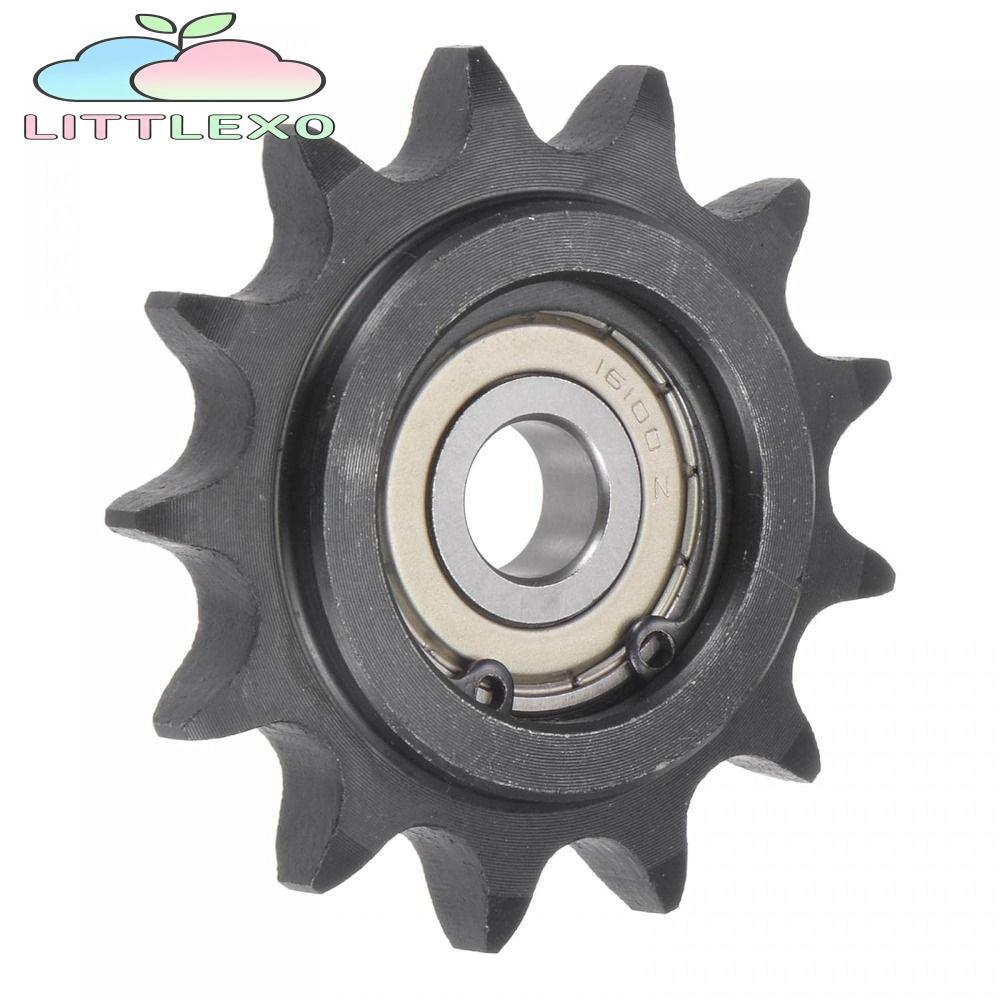 LITTLEX Convex Idler Gear, 13 Răng 10mm Bore 1 / 2 "Pitch Chain Idler Bánh xích, có chèn C45 Thép Ca