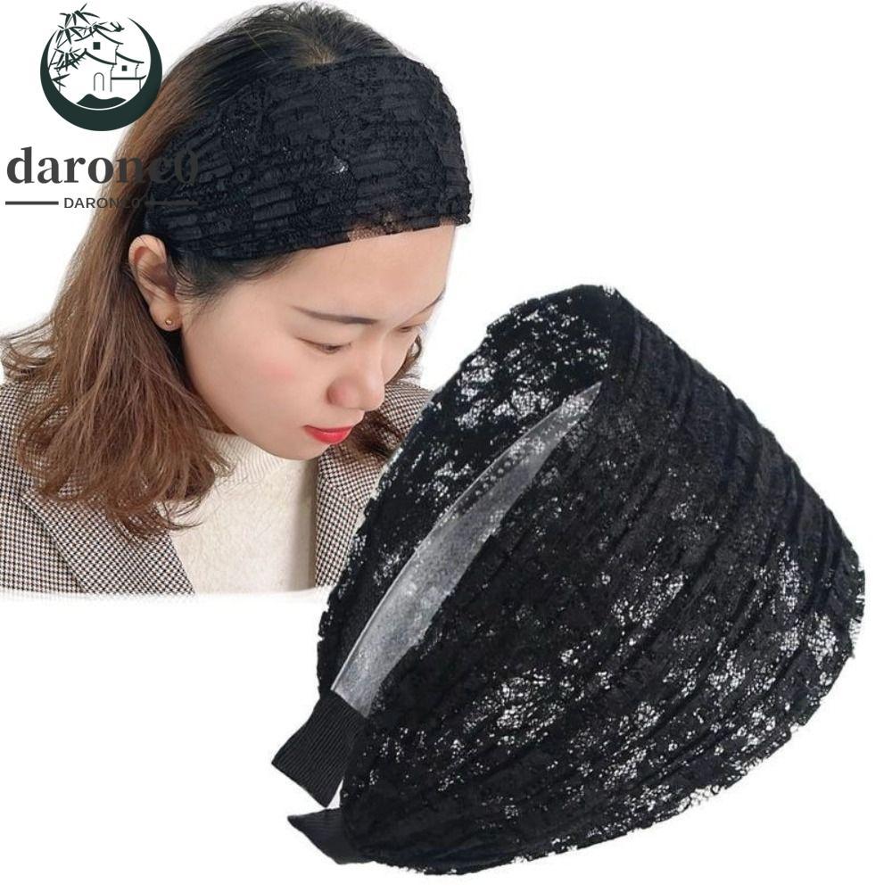 Dây buộc tóc lưới ren DARONC0, Băng đô rộng dây buộc tóc