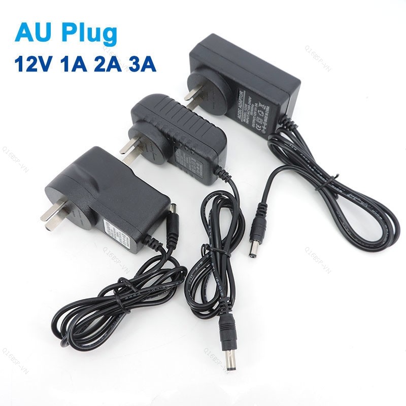 AC 220V sang DC 12V 1A 2A 3A Biến Áp Úc 2000ma 3000ma Bộ Sạc Nguồn Điện