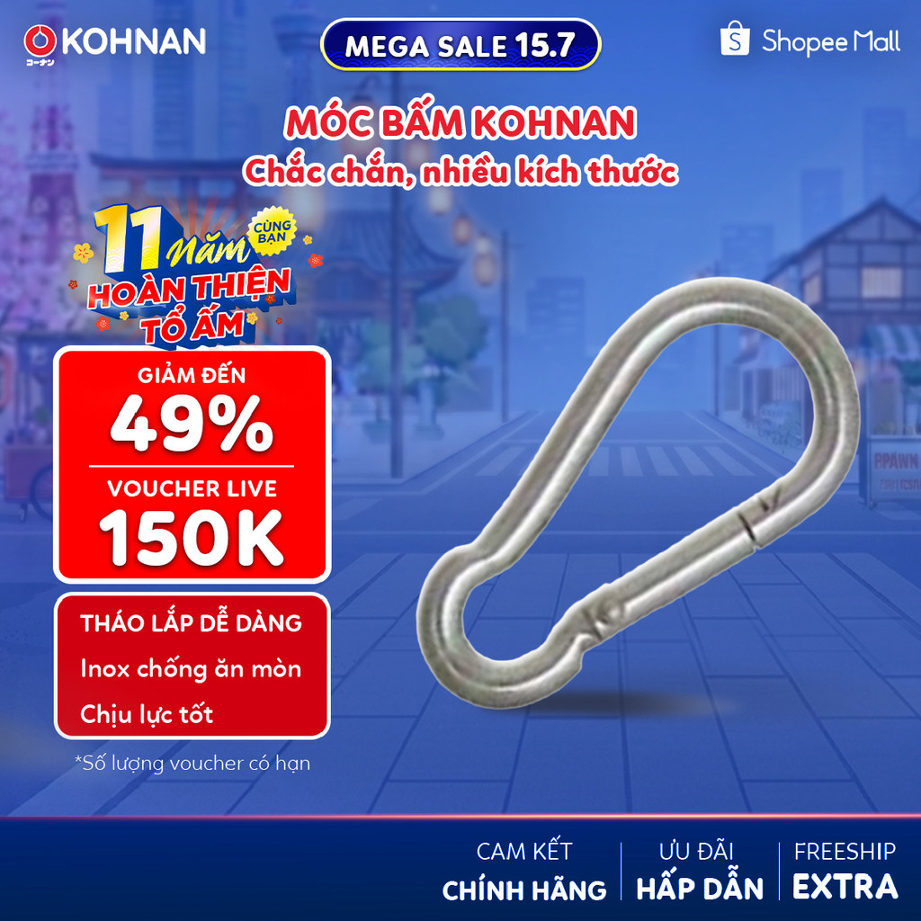 Móc Bấm KOHNAN chắc chắn, nhiều kích thước