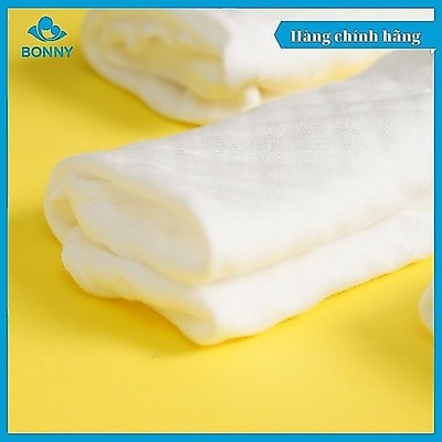 Khăn Rửa Mặt, Khăn Sữa Bonny Sợi Tre Lụa 4 Lớp Siêu Mềm Và Thấm Hút (KT: 28x28Cm)