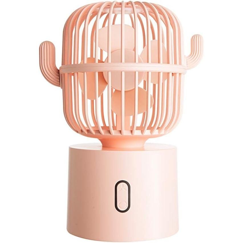 BEISHIDA Desktop USB Desktop fan, personal fan，Mini Handheld Cactus80Automatic Rotating Portable Fan