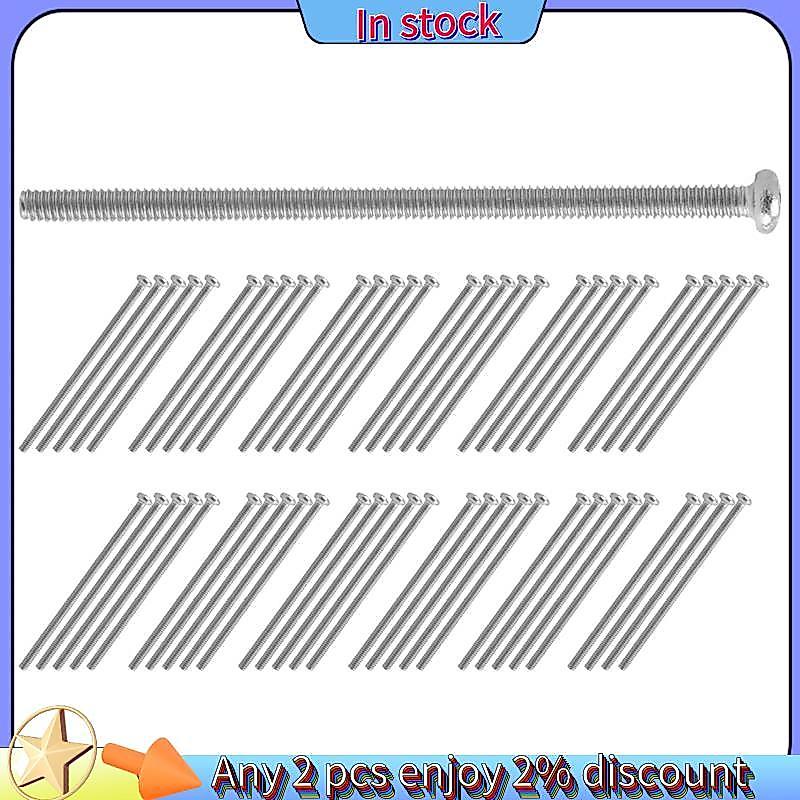 Bu lông vít đầu tròn bằng thép không gỉ -60 x Silver Tone M2 * 40mm 304