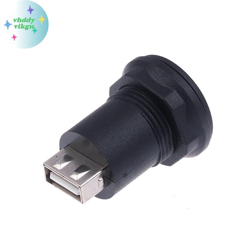 VHDD USB C Nữ Sang USB Một Đầu Nối Nữ Tròn Flush Panel Gắn Bộ Chuyển Đổi Mở Rộng Vách Ngăn Passthrou