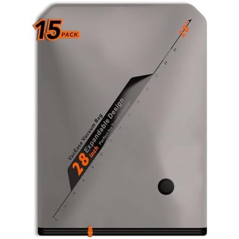 Vacbird 15 Combo Vacuum Bags for Storage - No Pump, Compact & Airtight