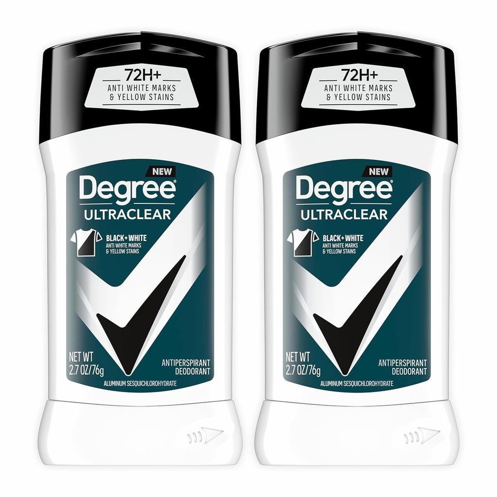 DegreeMenUltraClear Antiperspirant Deodorant+2 Sticks Pack, 72 Hours Antiperspirant Deodorant, For M