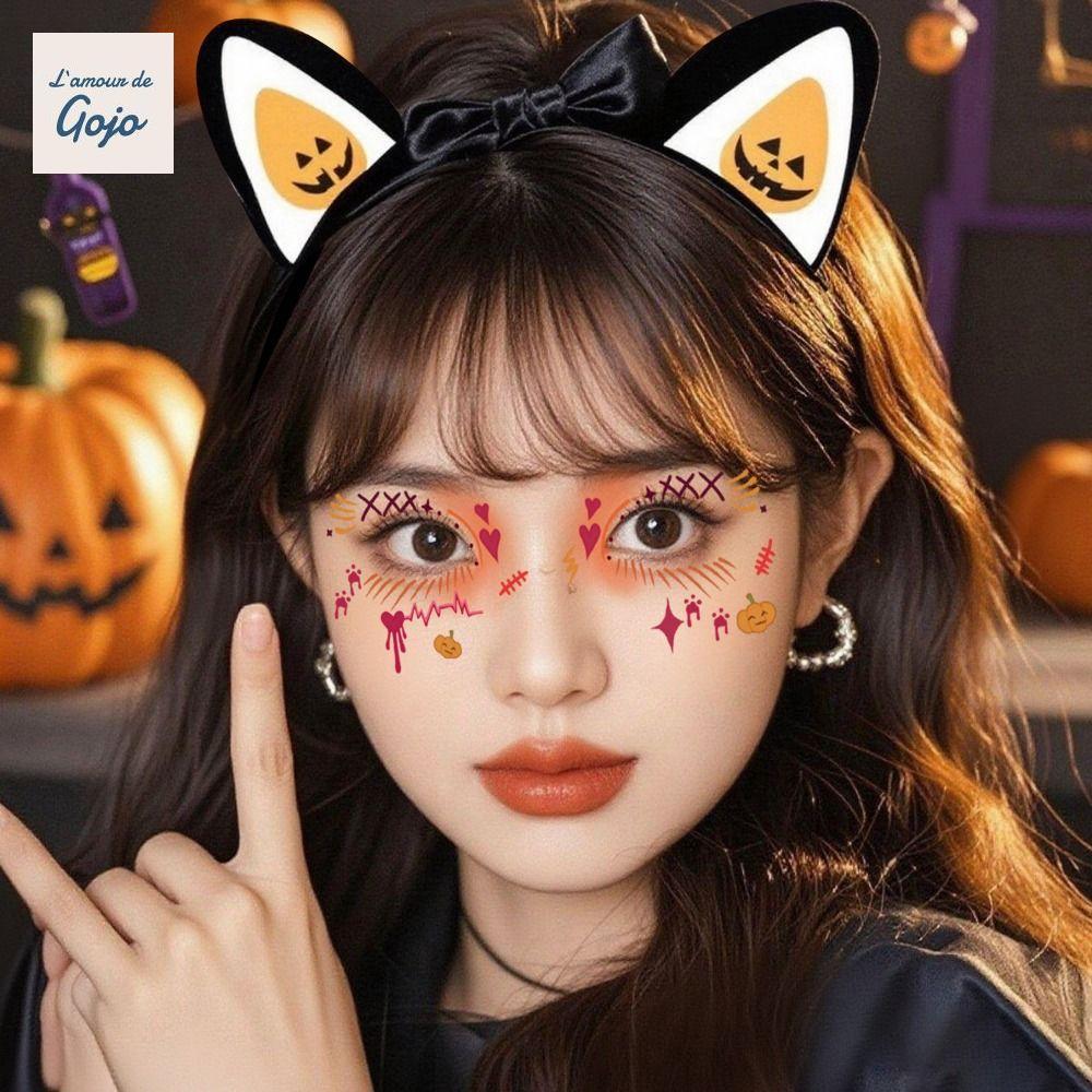 GOJO 12 MIẾNG DÁN MẶT HALLOWEEN HÌNH DÁN MÁ TẠM THỜI CHỐNG THẤM NƯỚC DỄ SỬ DỤNG CHO