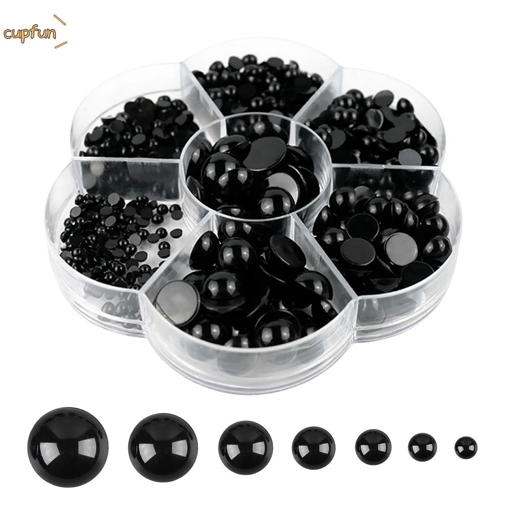 CUPFUN Đồ chơi mắt búp bê đen 3-12mm DIY Bears Eyes