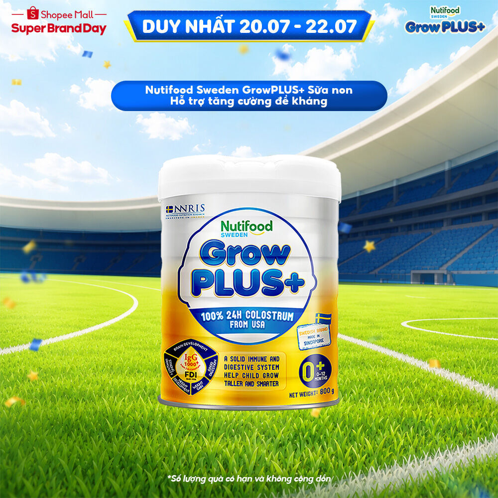 Sữa non GrowPLUS+ (vàng) 0-12 tháng Singapore tăng cường hệ miễn dịch và hấp thu chất dinh dưỡng (Lo