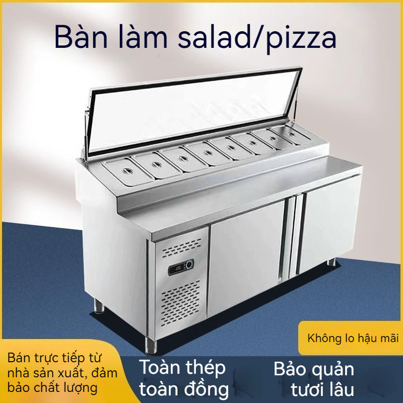 Thương mại rãnh Salad Pizza Tủ lạnh đông lạnh tủ lạnh-tủ đông