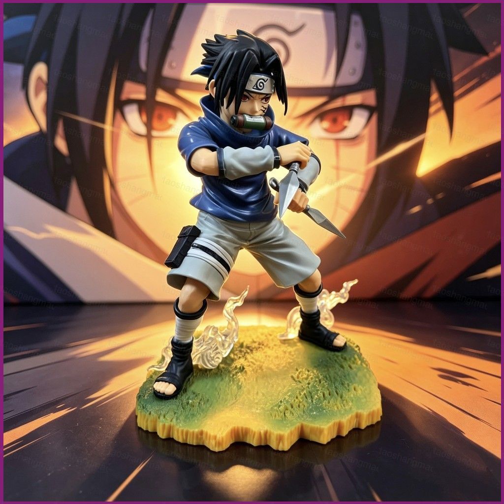 YT4 Naruto Shippuden Naruto Uzumaki Sasuke Tuổi Thơ Nhân Vật Hành Động Kunai Trận Tư Thế Anime Đồ Ch