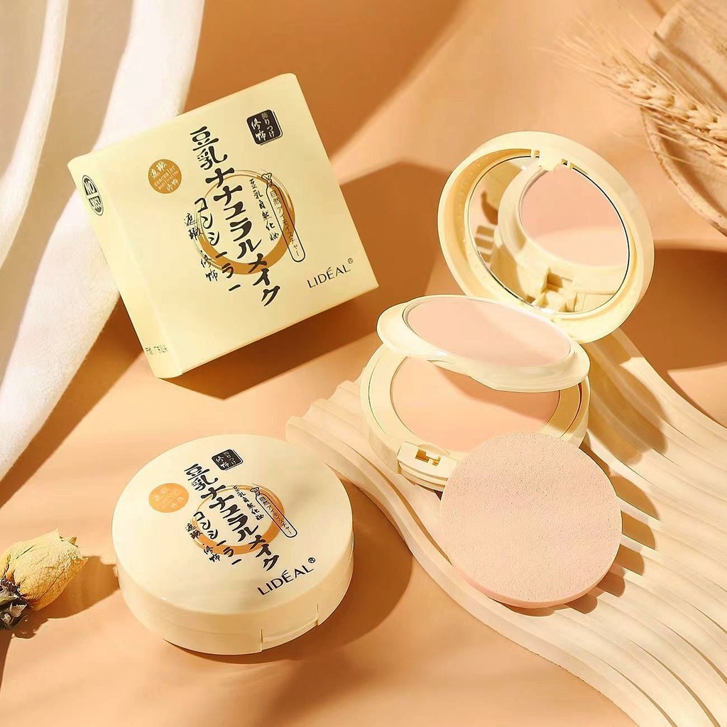 LIDEAL LIDEAL Silky Sửa Đổi Hai Lớp Bột Bấm Thiết Lập Trang Điểm Kiểm Soát Dầu Lỗ Chân Lông Vô Hình 