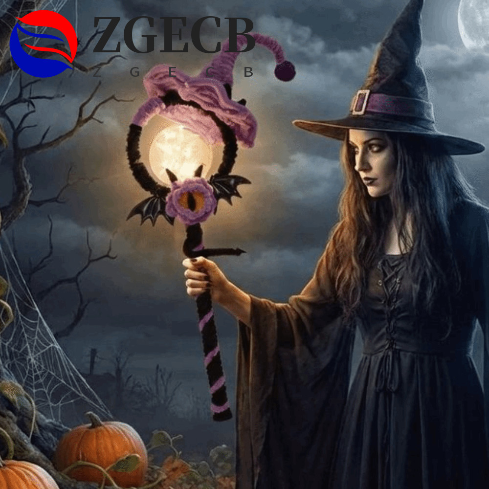 ZGECB Halloween DIY Fairy Stick, Light Up Bendable Halloween Magic Wan, Creative DIY Kit Handmade Ha