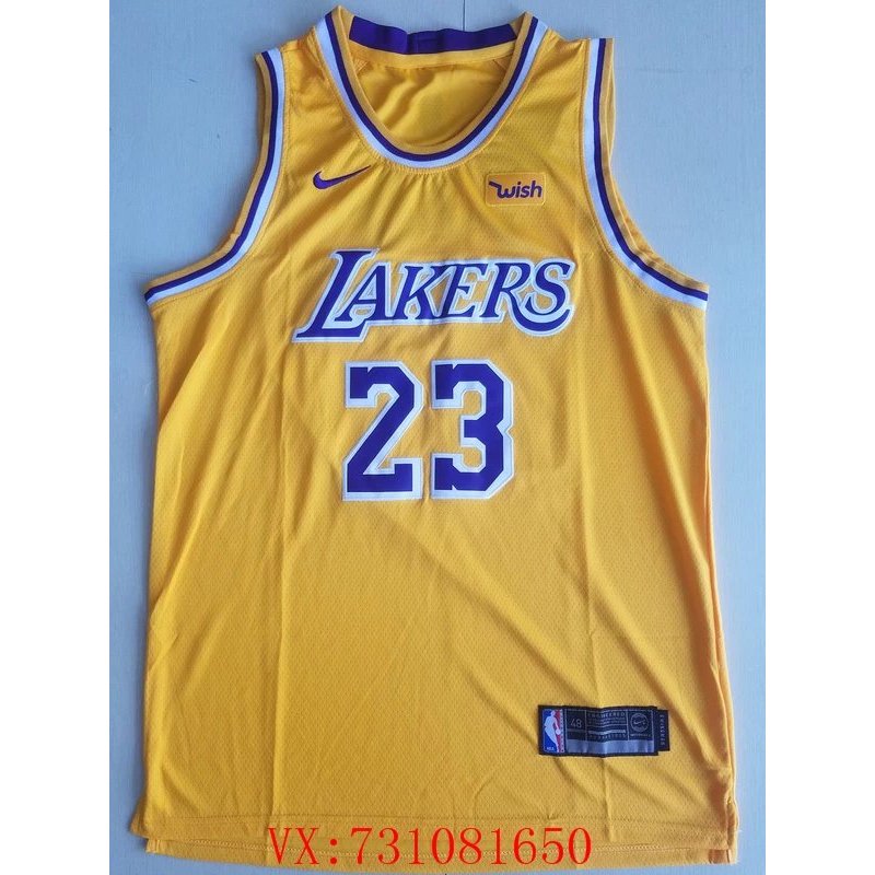 Lakers 23 Retro Màu Vàng Phong Cách Mới Không 23 James Lakers Jersey Kobe Đồng Phục Bóng Rổ Phù Hợp 