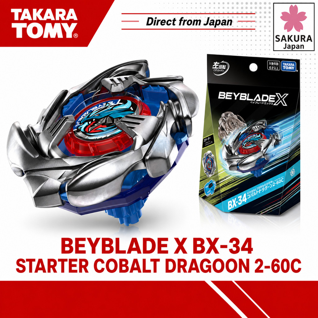 BEYBLADE X BX-34 Starter Cobalt Dragoon 2-60C
