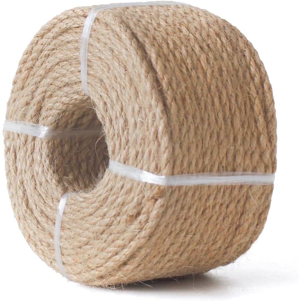 6mm 328 Feet Nature đay Twine, Dây đay cho mèo cào bài DIY Nghệ thuật Thủ công Làm vườn Bó trang trí