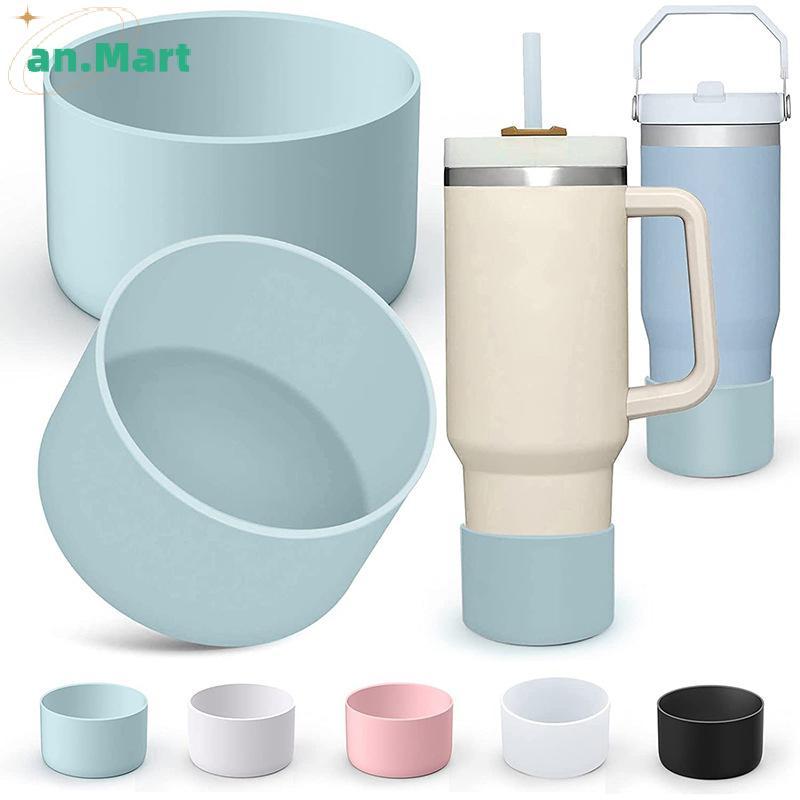 AN.MART Silicone Cup Bảo Vệ Đệm Cho Stanley Adventure 40oz Tumbler Có Tay Cầm & Stanley IceFlow 20oz