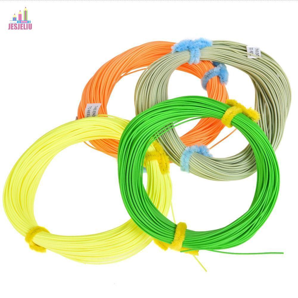 JESJELIU Fly Fishing Line, Long Casts 100FT Forward Floating, Dụng cụ câu cá Fluo Front 4 màu WF3FWF
