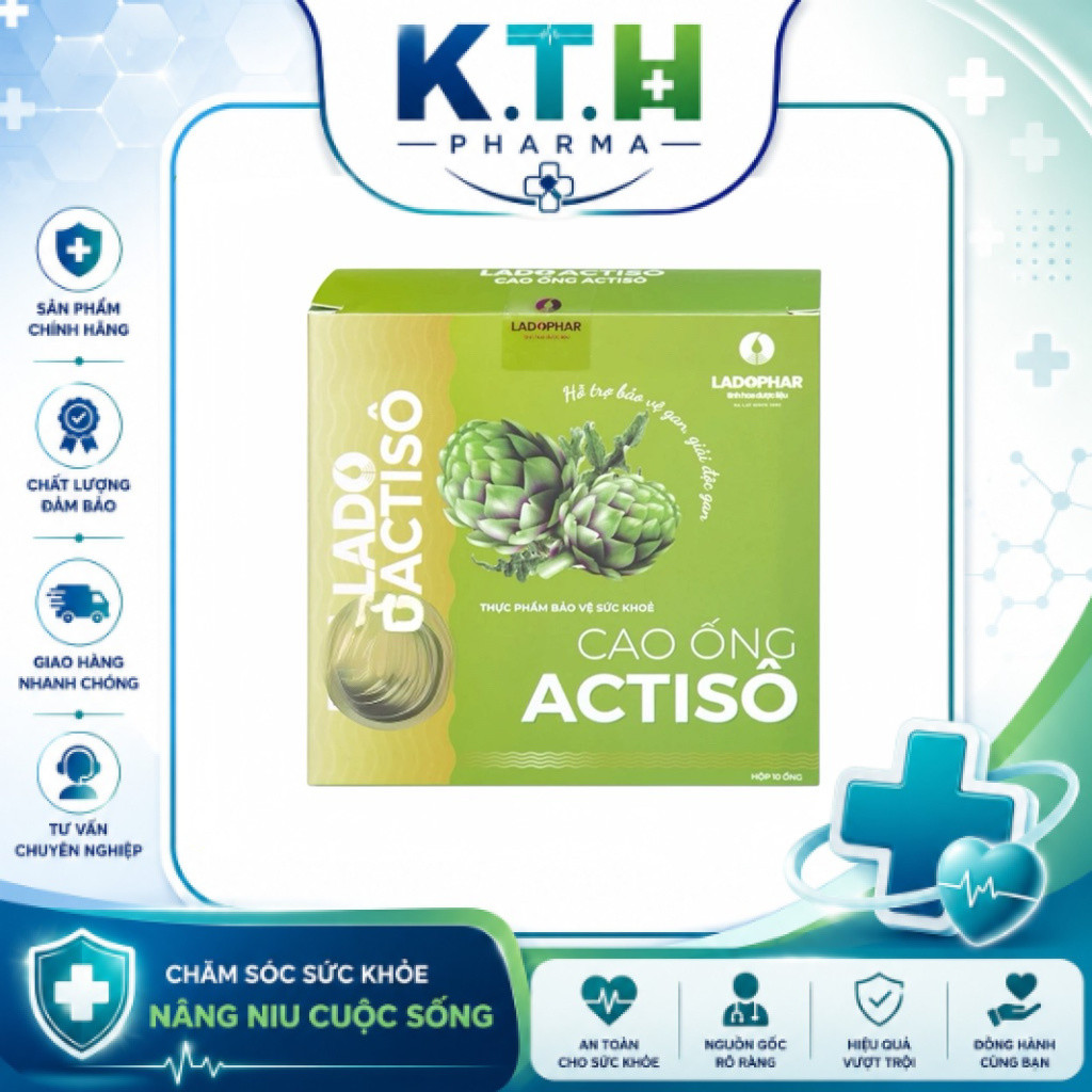 Ladophar Lado Actiso Cao Ống Actiso hộp 10 ống – TIỆN UỐNG, THANH MÁT