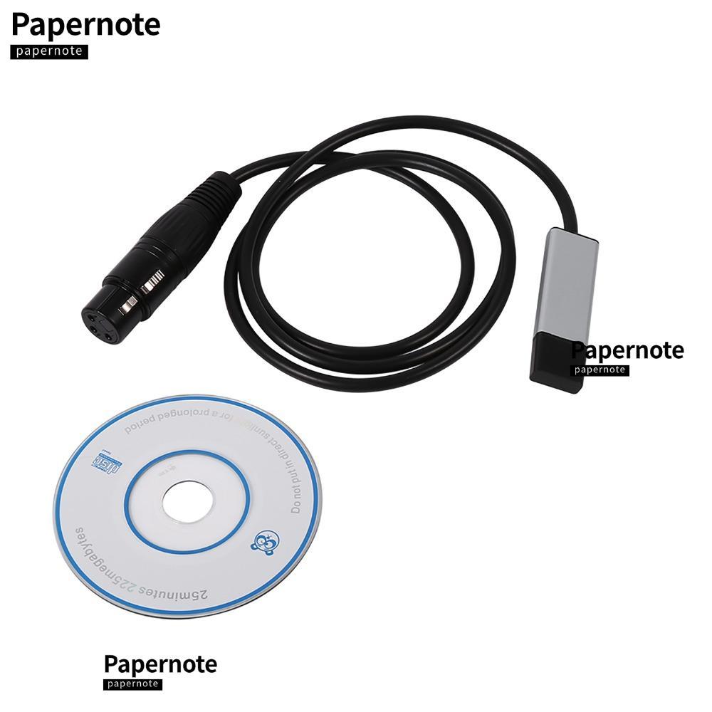 Giao diện PAPERNOTE USB sang DMX, Bộ chuyển đổi USB sang DMX Mini màu đen, Bộ chuyển đổi USB DMX512 