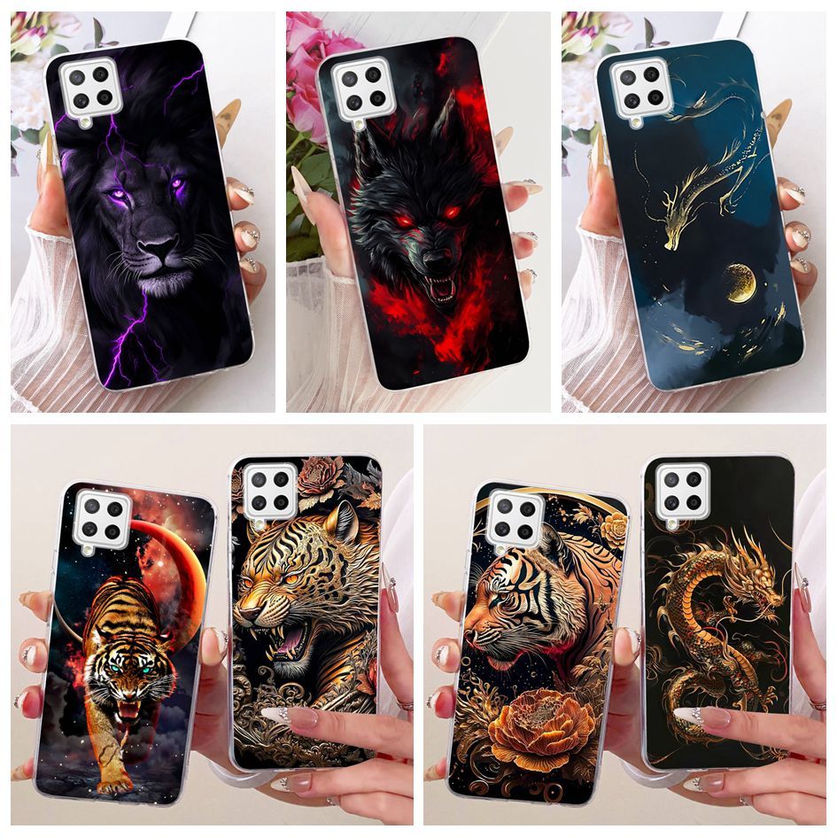 Dành Cho Samsung Galaxy Galaxy A22 4G Ốp Lưng SM-A225F Cool Dragon Lion Sơn Mềm Silicon Mỏng Ốp lưng