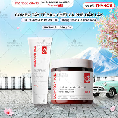 Bộ đôi [Tẩy tế bào chết cà phê dành cho da mặt 120g và Tẩy tế bào chết dành cho cơ thể 200g]